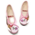 thumbnail image 2 of TJ Global Women's Traditional Chinese Phoenix and Flower Embroidery Flats - Totem Style Loafers Comfortable Round Toe Ballet, Cheongsam (Pink, Size 7), 2 of 4