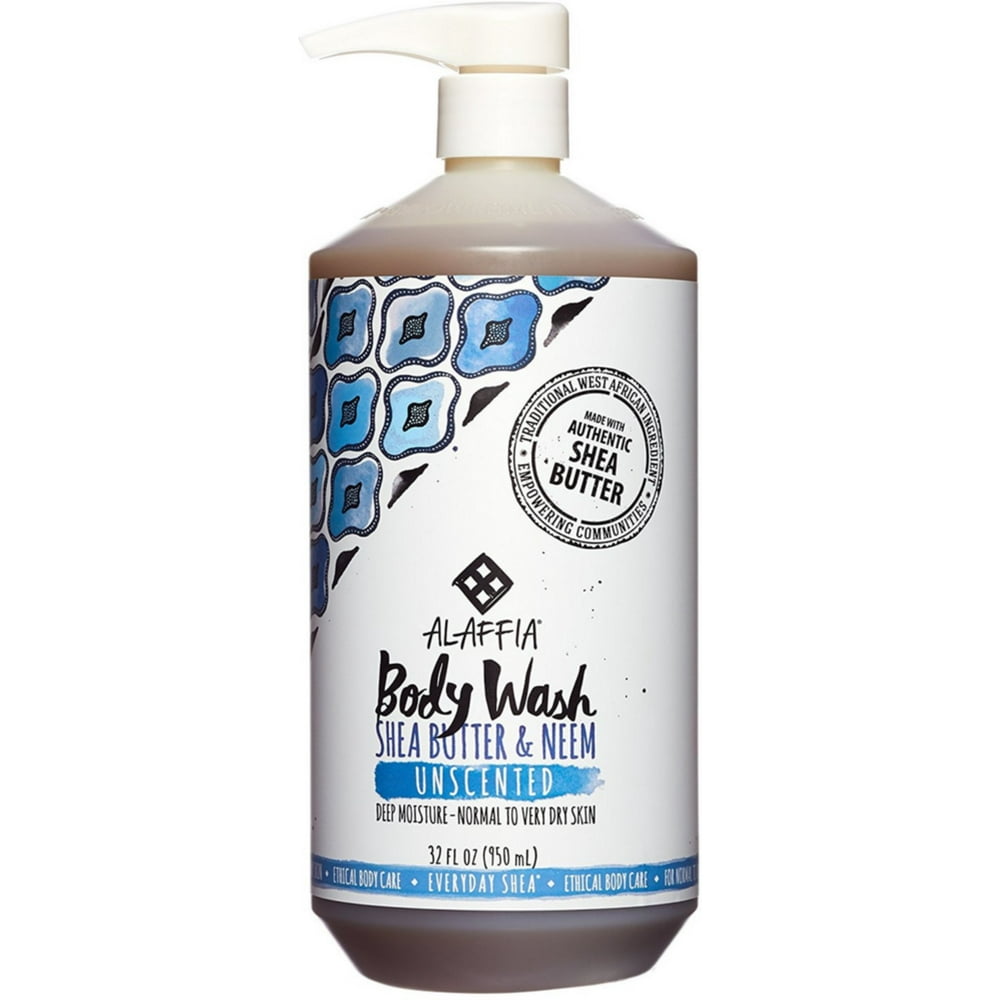 4 Pack Alaffia Body Wash Everyday Unscented 32 oz