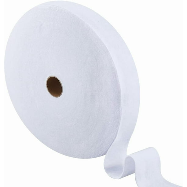 1 rollo de 49,21 yardas de tira de guata Jelly Roll, mezcla de algodón y forro polar, 2,48 pulgadas de ancho, guata flexible para acolchar