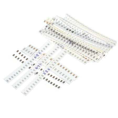 

Walmeck 720PCS 0603 Capacitor Assorted Kit 36Values 20pcs 1PF to 10UF Samples Kit Electronic DIY Kit Multiplayer Ceramic Chip Capacitors