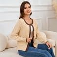 thumbnail image 3 of Hotiary Women Winter Fall Cable Knit Cardigan Sweater Button Down Knit Jackets Long Sleeve Open Front Coats Outerwear With Pockets, 3 of 8