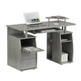 thumbnail image 6 of Complete Computer Workstation Desk with Storage, Grey, 6 of 9