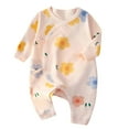 thumbnail image 2 of WRKEKC Baby Girl Casual Romper, Toddler Girl Summer Jumpsuit, Baby Spring Onesie Newborn Climbing Clothes Short Sleeve Thin Bag Fart Clothes, 2 of 3
