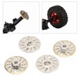 thumbnail image 3 of RC Counter Weight Brake Disc,  RC Brass Wheel Hex Adapter 0.79in Diameter 4pcs Silver High Accuracy  For 1/24 RC Car, 3 of 8