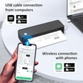 thumbnail image 4 of Impresora portátil sin tinta Gloryang para viajes, impresora térmica inalámbrica compatible con papel térmico de 8,5 x 11 pulgadas, máquina Bluetooth, incluye estuche de transporte y kit de 3 rollos d, 4 of 4