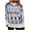 White, variant on Viikei Christmas Sweaters for Women Plus Size Winter Women's Christmas Printing Splicing Round Neck Long Sleeve Line Sweater Tops Blouse