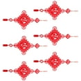 thumbnail image 3 of Colgante chino Fu, 6 piezas de nudo chino rojo, decoraciones de Año Nuevo, decoración china Fu, funcionalidad de alta precisión, 3 of 12