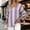 #0073-Purple, variant on Uootdi Boho Tops for Women 3/4 Sleeve V Neck Ethnic Geometric Print Flared Sleeve Relaxed Fit Trendy Casual Vacation Outfits Gift