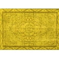 thumbnail image 1 of Ahgly Company Machine Washable Indoor Rectangle Persian Yellow Traditional Area Rugs, 7' x 9', 1 of 4