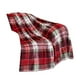 thumbnail image 2 of Manta de peluche para mantas de Navidad | Manta de forro polar cálida y suave roja 51"x39" | Decoración acogedora para sofá cama todo año | Poliéster ligero, lavable a máquina, acento para casas, 2 of 9