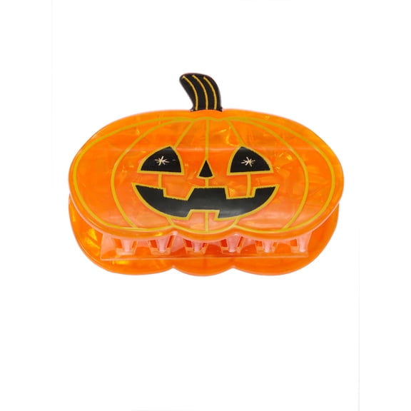 Way to Celebrate Halloween Women's Pumpkin Claw Clip, Multicolor, 1 Piece