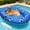 blue, variant on Generic Inflatable Dog Pool Float, Heavy Duty Puncture Resistant Water Raft with Puppy Print and Water Sprinkling Hole for Small to Large Dogs, Blue