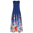 thumbnail image 3 of outfmvch plus size dress for women plus size print daily casual sleeveless vintage bohemian v neck maxi dress womens dresses fall dresses, 3 of 9