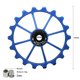 thumbnail image 4 of Cambio Trasero De Bicicleta Profesional De 18T, Rodamiento De Cerámica Ligera, Rueda Jockey, Polea De Cambio Trasero, Rueda De Guía De Polea De Aleación De Aluminio Para Bicicletas De Montaña Vogacara OD009745-02, 4 of 5