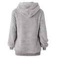 thumbnail image 5 of XFLWAM Women's Fuzzy Fleece Hoodies Pullover Hoodie Athletic Cozy Oversized Pockets Hooded Sweatshirt Gray XXL, 5 of 5