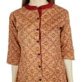 thumbnail image 4 of Bimba Women Button-Down Printed Kurta Kurti Printed Indian Formal Blouse Gift, 4 of 8