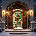 thumbnail image 4 of AOMXGD Christmas Door Tapestry, 35.5x71In Xmas Front Door Hanging Fabric Decor,Holiday Cloth Door Curtain For Bedroom Wall And Indoor Party Layout, 4 of 9