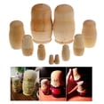 thumbnail image 2 of 5x embriones de madera en blanco DIY sin pintar, muñecas rusas de anidación, juguete Matryoshka Tmvgtek libre de BPA, 2 of 6