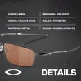 thumbnail image 2 of Oakley OO4075 Square Wire Rectangle Shaped Polarized Sunglasses for Men - Includes Official Eyewear Kit - Tungsten Frame with Prizm Tungsten Lens, 2 of 7