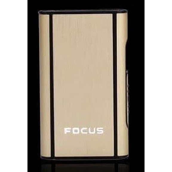Stylish FOCUS 10 pack Cigarette Case Dispenser (GOLD COLOR)- (GD-1331-12, FREE CAR sticky pad for Phone PDA MP3 MP4)
