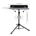 thumbnail image 2 of Portable Tattoo Table Stand with Storage Shelf 28-44inch Height Adjustable Stainless Manganese Steel, 2 of 12