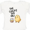 thumbnail image 4 of Inktastic The Chicks Dig Me Easter Baby Chick with Basket and Eggs Boys or Girls Long Sleeve Baby Bodysuit, 4 of 5