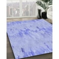 thumbnail image 3 of Ahgly Company Machine Washable Indoor Round Transitional Light Slate Blue Area Rugs, 6' Round, 3 of 7