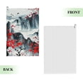 thumbnail image 2 of ONETECH Mountain Red Flowers Birds Golf Accessories and Gifts Funny Golf Towel for Men 2PC, 2 of 7