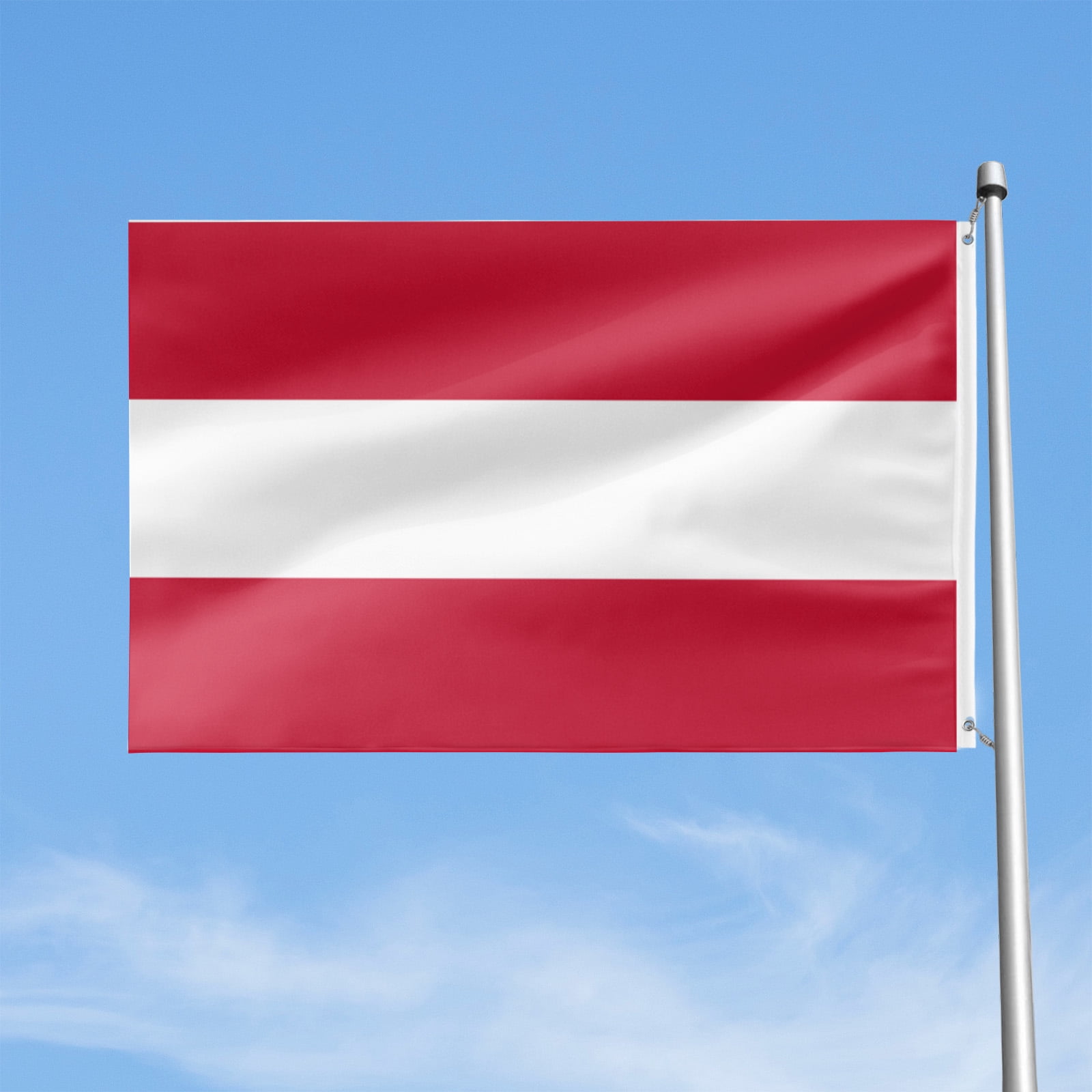 Livetty Double Sided 3 layers Austria Flags 4x6 Ft Flags Banner for Yard Decoration Garden Display