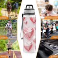thumbnail image 7 of Valentine's Day Heart Diamond Sports Water Bottle Portable Travel Mug 32oz BPA Free Leak Proof Straw Transparent Tritan for Gym Yoga Cycling Camping, 7 of 7