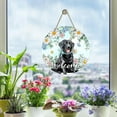 thumbnail image 4 of Welcome Spring Summer Labrador Dog Front Door Sign, Black Puppy Daisy Flower Wood Door Hanger Outdoor Outside Porch Decor, Eucalyptus Leaves Wooden Wreath Indoor Wall Hanging Decoration, 4 of 7