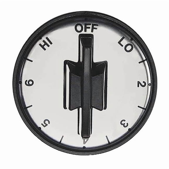 Robertshaw Temperature Dial, Infinite, Black/Chrome 40-158