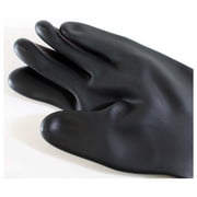 HAWK Men's 24 (61 cm) Smooth Black Rubber Gloves | Size Large (L) | Full Arm Protection | Industrial-Grade | Heavy Duty & Waterproof