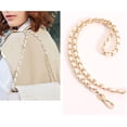thumbnail image 2 of Bolso de cuero Hugo con Cadena de correa Oro + blanco, 2 of 6