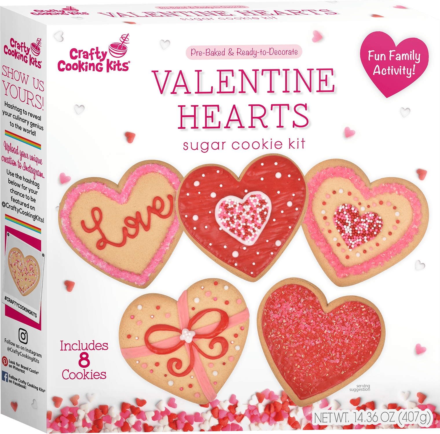 Crafty Cooking Kits Ready-to-Decorate Heart Shaped Sugar Cookies