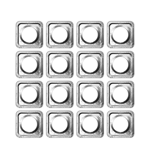 EeaseMX 40 fundas de aluminio resistentes al calor para quemadores de estufa y hornos de gas, resistentes al aceite, para cocinas domésticas (cuadradas)