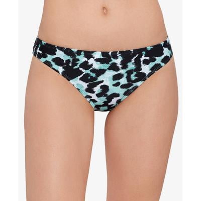 Salt   Cove Women's Spot On Printed Hipster Bikini Bottoms Swimsuit Black Size Medium