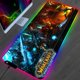 thumbnail image 1 of Alfombrilla de ratón RGB World of Warcraft Anime para Gaming, alfombrilla de escritorio para ordenador portátil Varmilo, accesorios para jugadores de PC, alfombra para Gamer LIUWENJING unisex, 1 of 2