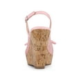 thumbnail image 2 of BLISSFUL STEP Women's Shoes Floral Lace Platform Peep Toe Wedge Heel Sandals Pink 8, 2 of 7