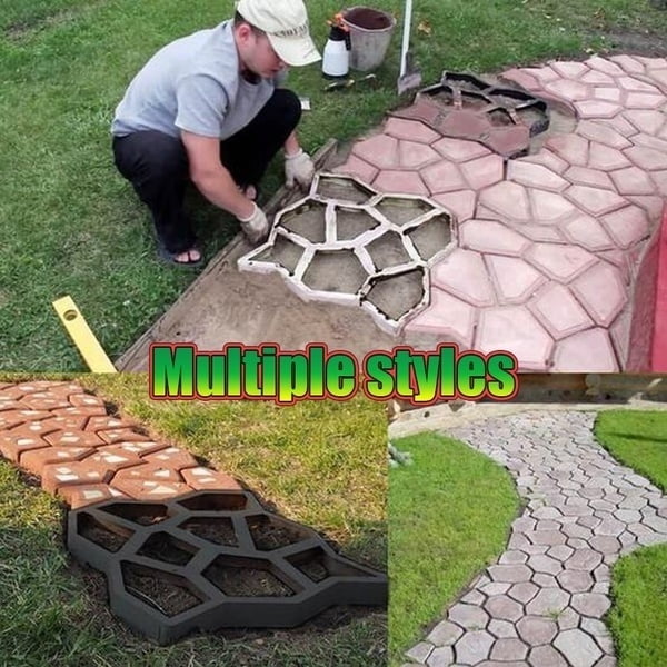 Portable Garden Walk Pavement Mold DIY Manua Paving Cement Brick Concrete Molds 