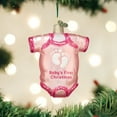 thumbnail image 2 of Old World Christmas Collection Glass Blown Ornaments for Christmas Tree, Pink Baby Onesie, 2 of 7