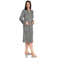 thumbnail image 3 of TowelSelections Women's Kimono Robe Turkish Cotton Soft Terry Bathrobe Small/Medium Paloma Gray, 3 of 5