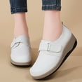 thumbnail image 6 of White Women'S Casual Sneakers Wedge Heels Platform Breathable Round Toe Comfortable Thick Sole Slip On Walking Shoes 41, 6 of 9
