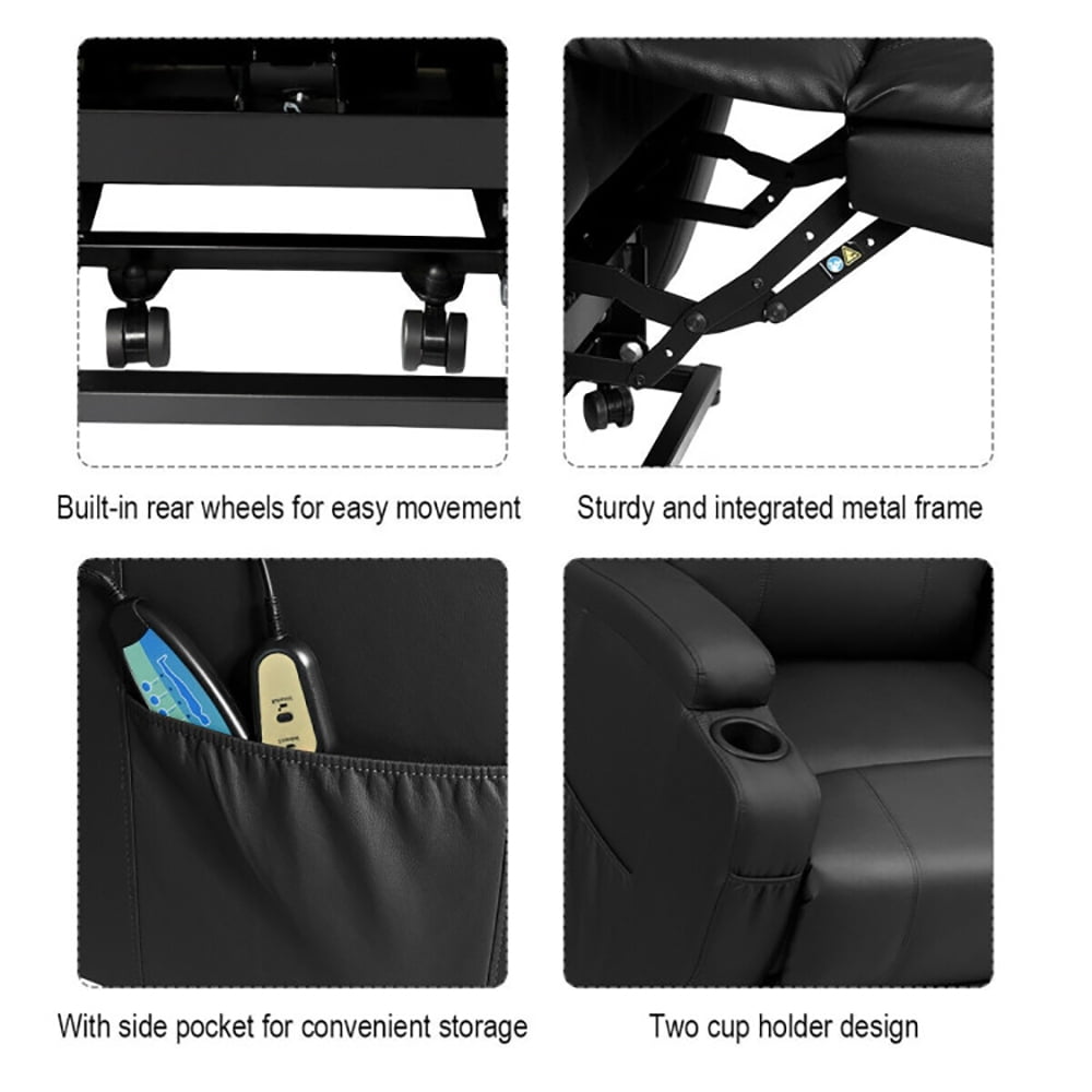Finihen Massage Recliner Chair, Power Lift Recliner Chair with Massage and Heat for Elderly with Remote, for Living Room, Bedroom, Black Finihen Massage Recliner Chair, Power Lift Recliner Chair with Massage and Heat for Elderly with Remote, for Living Room, Bedroom, Black