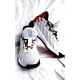 thumbnail image 1 of Ad-id-as Dame 7 Men's Size 9.5 Basketball Shoe White Black Red Athletic Trainer, 1 of 6