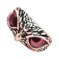 thumbnail image 2 of Becaristey Alloy Owl Eye Ring Open Vintage Style And Exquisite Craft Alloy Made Wide Application Eye Owl Ring Pink 1Set, 2 of 6