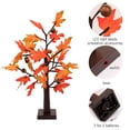 thumbnail image 6 of 24 Inch Lighted Thanksgiving Fall Maple Tree Decor, 24 LED Battery Operated Decorations Artificial Tree for Indoor Home Room Holiday Xmas Party, 6 of 8