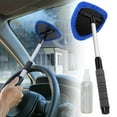 thumbnail image 4 of Gnwei Windshield Cleaner Tool Car Interior Detailing Cleaning Kit with Extendable Handle and 4 Reusable Microfiber Auto Glass Wiper Brush Kit for Cars, Blue, 15.9in-21in, 4 of 4
