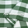 thumbnail image 6 of Haperlare Tie Up Curtain 42" x 63" Buffalo Check Gingham Pattern Adjustable Kitchen Curtains Farmhouse Window Treatment Cafe Curtain, Sage White, 1 Set, 6 of 6