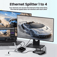 thumbnail image 2 of 5 Port Gigabit Ethernet Switch with USB Power Cable, 1000Mbps Splitter 1 to 4 Out , for Cat 5/5E/6/7/8, 2 of 5